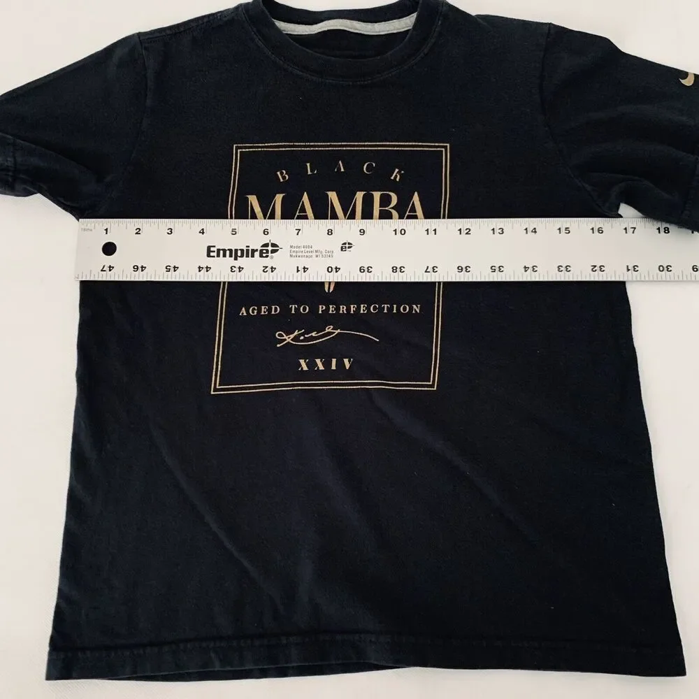 Nike Shirt Kobe Bryant Black Mamba‎ Aged Perfection Tee Youth Small Gold 1996